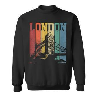 London City Tower Bridge England United Kingdom Vintage Sweatshirt | Mazezy