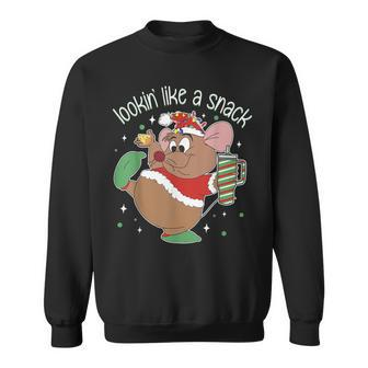 Looking Like A Snack Christmas Mouse Boujee Santa Xmas Sweatshirt - Seseable