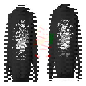 Out Here Looking Like A Snack Cute Boo Jee Xmas Trees Cakes Sweatshirt | Seseable UK