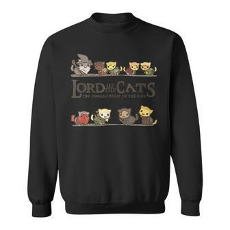 Lord Of He Cats Funny He Furrlowship Of He Ring Cat Lover Sweatshirt - Seseable