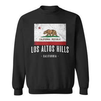 Los Altos Hills California Cali City Souvenir Ca Flag Sweatshirt | Mazezy