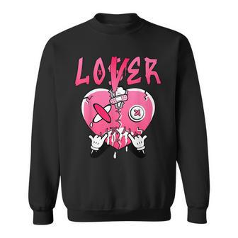 Loser Lover Drip Heart Plus Triple Pink Matching Sweatshirt - Seseable