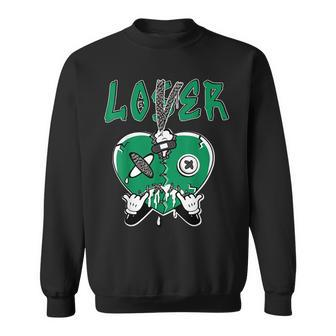 Loser Lover Heart Dripping Pine Green 3S Matching Sweatshirt - Seseable
