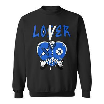 Loser Lover Heart Dripping Racer Blue 5S Matching Sweatshirt - Seseable