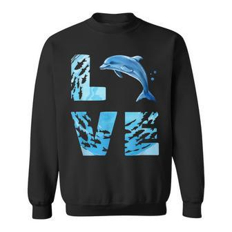 Love Bottlenose Dolphin Whale Sea Animals Marine Mammal Sweatshirt | Mazezy