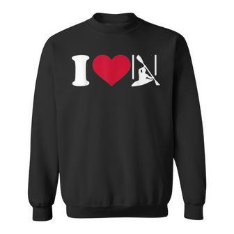 I Love Canoe Slalom Sweatshirt | Mazezy