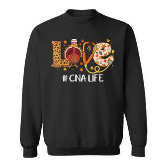 Love Cna Life Turkey Nursing Thanksgiving Scrub Tops Sweatshirt - Monsterry DE