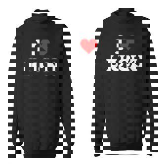 I Love Lucki I Heart Lucki Red Heart Sweatshirt - Monsterry