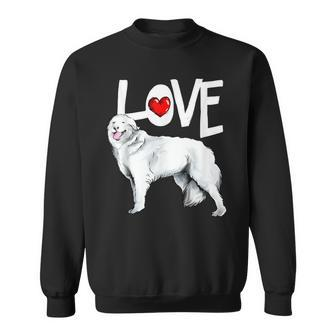 Love Maremma Sheepdog Quote Abruzzese Dog Heart Owner Sweatshirt | Mazezy