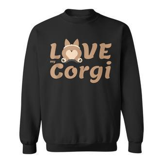 Love My Corgi With Corgi Butt Sploot For Kids And Adults Sweatshirt | Mazezy