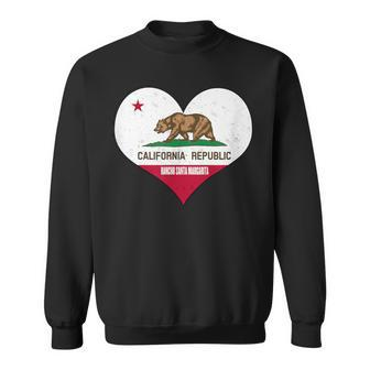 I Love Rancho Santa Margarita- Ca Republic Flag Heart Sweatshirt | Mazezy