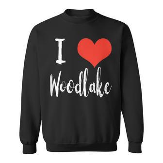 I Love Woodlake T Sweatshirt | Mazezy