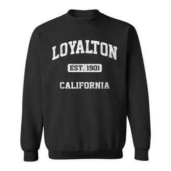 Loyalton California Ca Vintage State Athletic Style Sweatshirt | Mazezy