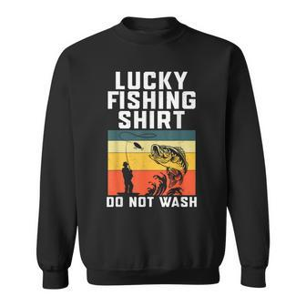 Lucky Fishing Do Not Wash Vintage Fishing Lover Gag Gag Gifts Sweatshirt | Mazezy