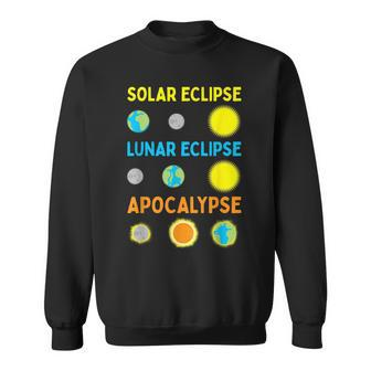 Lunar Solar Eclipse And Apocalypse Science Sweatshirt - Seseable