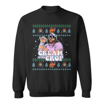 Macho-The Cream Of The Crop Wrestling Ugly Christmas Sweatshirt - Monsterry AU