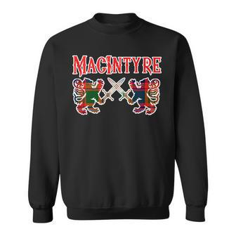 Macintyre Scottish Clan Lion Family Name Tartan Kilt Gifts For Lion Lovers Funny Gifts Sweatshirt | Mazezy