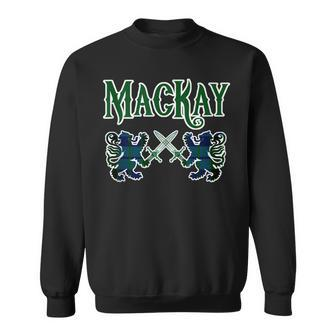 Mackay Scottish Clan Lion Family Name Tartan Kilt Gifts For Lion Lovers Funny Gifts Sweatshirt | Mazezy