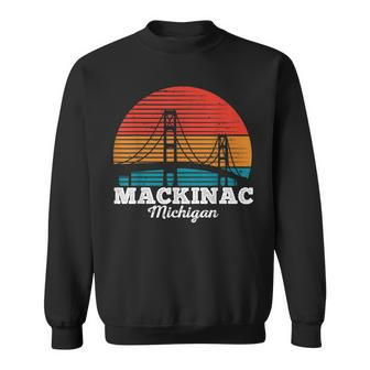 Mackinac Bridge Souvenir Mackinaw Island Retro Michigan Sweatshirt - Seseable