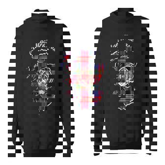 Macpherson Surname Last Name Scottish Clan Tartan Crest Funny Last Name Designs Funny Gifts Sweatshirt | Mazezy