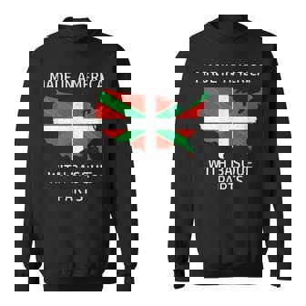 Made In America With Basque Parts - Basque And Usa Pride Sweatshirt | Mazezy