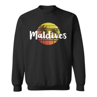 Maldives Sunset Vintage Souvenir Sweatshirt | Mazezy