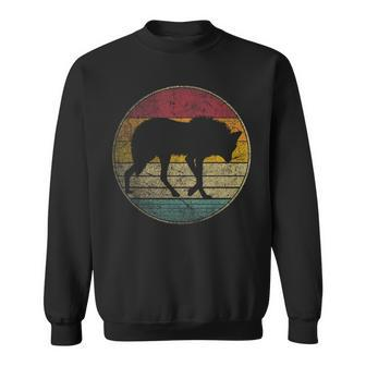 Maned Wolf Retro Style Sunset Vintage 70S 80S 90S Sweatshirt | Mazezy