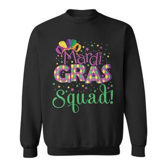 Mardi Gras Squad Funny Carnival Costume Graphic Gift Sweatshirt | Mazezy