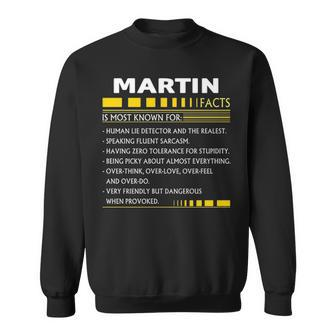 Martin Name Gift Martin Facts Sweatshirt - Seseable