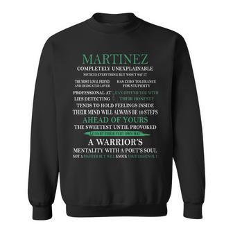 Martinez Name Gift Martinez Completely Unexplainable Sweatshirt - Seseable