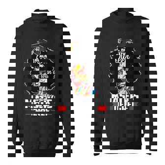 Masters Degree Educated Melanin Black Queen Graduation Sweatshirt | Mazezy