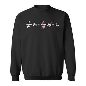 Math DDx 2X Differential Calculus Formula Equation Sweatshirt | Mazezy