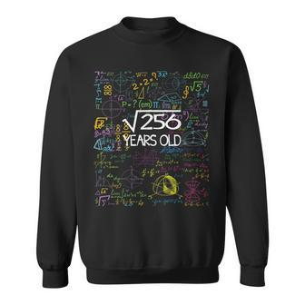 Math Student 16Th Birthday 16 Years Old Square Root Of 256 Math Funny Gifts Sweatshirt | Mazezy