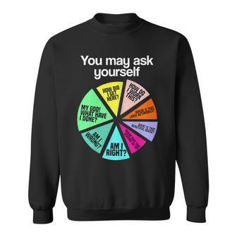 You May Ask Yourself Personal Introduction Chart Office Sweatshirt | Mazezy