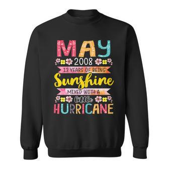 May Girls 2008 Birthday 13 Years Old Awesome Since 2008 Sweatshirt | Mazezy
