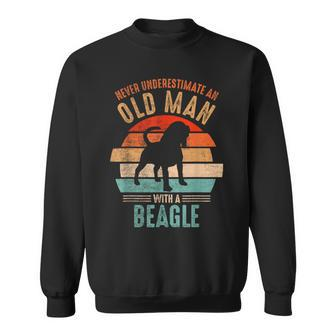 Mb Never Underestimate An Old Man With A Beagle Sweatshirt - Seseable