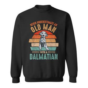 Mb Never Underestimate An Old Man With A Dalmatian Sweatshirt - Seseable