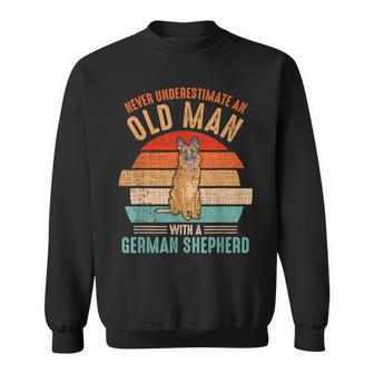 Mb Never Underestimate An Old Man With German Shepherd Sweatshirt - Seseable