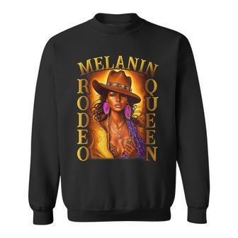 Melanin Rodeo Queen Countrygirl African American Cowgirl Gift For Womens Sweatshirt | Mazezy