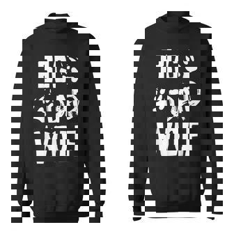 Mens Big Dad Wolf Costume Halloween Daddy Funny Dad Fathers Day Sweatshirt | Mazezy