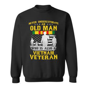 Mens Dad Grandpa Vietnam Veteran Vintage Shirt Mens Gift 243 Sweatshirt - Monsterry