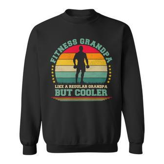Mens Fitness Lover Funny Vintage Fitness Grandpa Fathers Day Sweatshirt - Monsterry