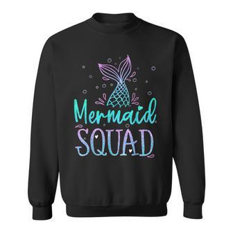 Mermaid Squad Birthday Mermaid Tail Squad Family Matching Sweatshirt | Mazezy