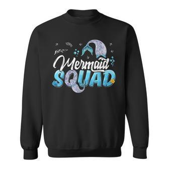 Mermaid Squad Party Mermaid Birthday Matching Set Family Sweatshirt