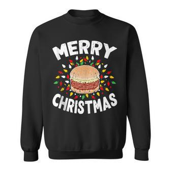 Merry Christmas Food Lover Bbq Pulled Pork Sandwich Xmas Sweatshirt | Mazezy
