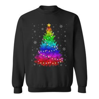 Merry Christmas Lgbt Community Xmas Tree Gay Sweatshirt - Thegiftio UK