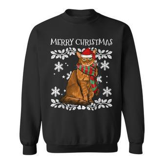Merry Christmas Ornament Somali Cat Xmas Santa Sweatshirt | Mazezy