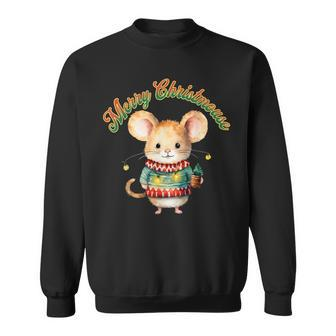 Merry Christmouse Cute Christmas Mouse Sweatshirt | Mazezy