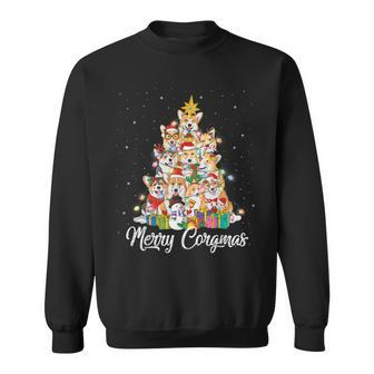 Merry Corgmas Corgi Christmas Tree Fairy Lights Dog Lover Sweatshirt - Monsterry AU