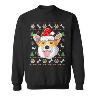 Merry Dogmas Christmas Welsh Corgi Dog Reindeer Ugly Sweater Sweatshirt | Mazezy